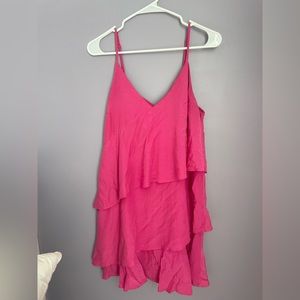 Pink ruffle dress